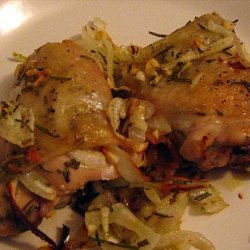 Baked Chicken with Onions, Garlic & Rosemary recipe