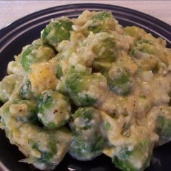 Creamy Baked Brussels Sprouts recipe