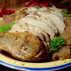 Crock Pot Apple-Glazed Pork Roast recipe