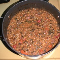 Rachael Ray's Hungarian Sausage and Lentil Stoup recipe