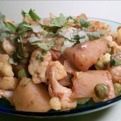 Aloo Gobi Mattar - Cauliflower, Pea and Potato Curry recipe