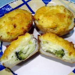 Broccoli and Cheese Twice Baked Potatoes recipe