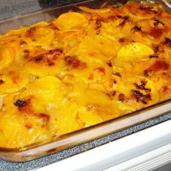 Scalloped Potatoes and Butternut Squash With Leeks recipe