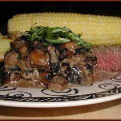Cracked Black Pepper Crusted Filet Medallions (With Cremini) recipe