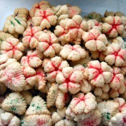 Fruity Spritz Cookies made with Jell-O recipe