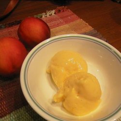 Diabetic  Frozen Peach Yogurt recipe