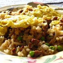 Korean   Oma  Fried Rice With Egg Topping recipe