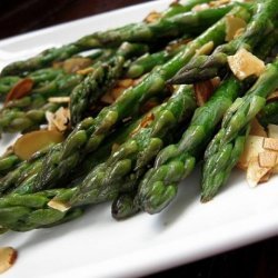 Fresh Asparagus with Buttered Almonds recipe