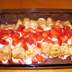 Strawberries & Cream Crepes recipe