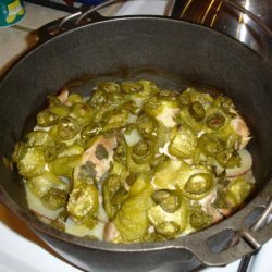 Pollo Pulqueros (Chicken, Tomatillo, and Jalapeno Stew) recipe