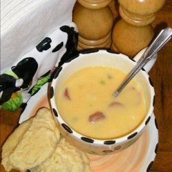Smoked Sausage Beer Cheese Soup recipe