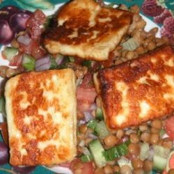 Halloumi and Lentil Salad recipe