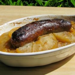 Bratwurst With Apples, Onion, and Sauerkraut recipe
