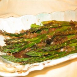 Roasted Asparagus with Balsamic-Shallot Butter recipe