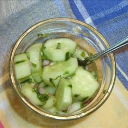Sweet Spicy Cucumber Salad recipe