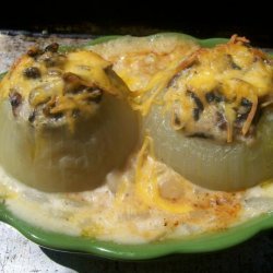 Mushroom Stuffed Onions--Midwest recipe