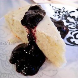 Italian Ricotta Lemon Cake With Blueberry Topping recipe