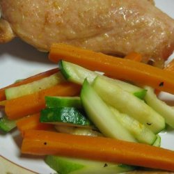 Honeyed Carrots and Zucchini Julienne recipe