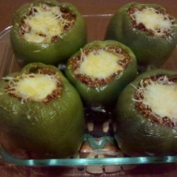 Healthy Quinoa and Ground Turkey Stuffed Peppers recipe