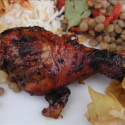 Grilled Chicken Legs With Pomegranate Molasses recipe