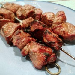 BBQ Kiwifruit Lamb Kebabs recipe