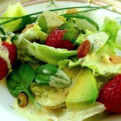 Turkey/Chicken Mixed Greens Salad With Kiwi and Strawberries in recipe