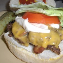 Chili Dog Bacon Cheeseburgers and Fiery Fries recipe