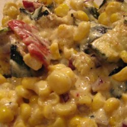 Curried Corn, Zucchini and Bell Pepper Salad recipe