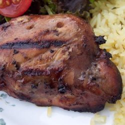 Barbecued Chicken Thighs Au Vin recipe