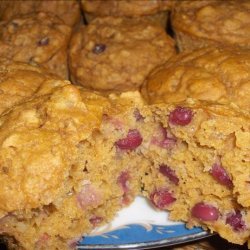 Healthy Pumpkin Pomegranate Muffins recipe