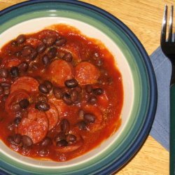 Black Beans and Kielbasa With Rice recipe