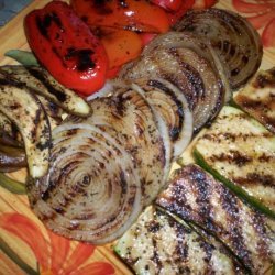 Grilled Zucchini, Onions, and Red Peppers recipe