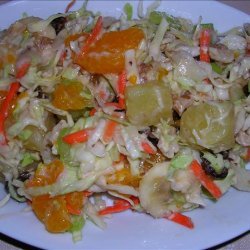 Tropical Fruit and Nut Coleslaw recipe