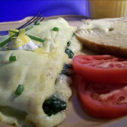 French Omelet With Spinach & Swiss Cheese recipe