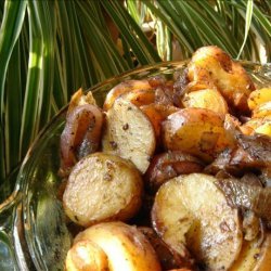 Balsamic Roasted Onions and Potatoes recipe