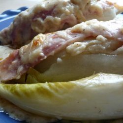 Belgian Endive Wrapped in Ham with Cheese / Lof met Ham en Kaas recipe