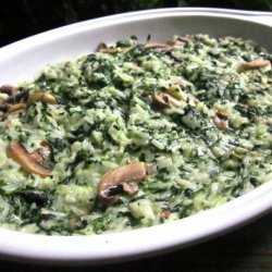 Smoked Gouda and Spinach Rice Casserole recipe