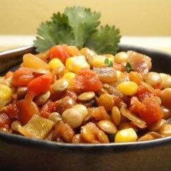Lentil,corn and Sweet Pepper Chilli (Ww 5 Points) recipe