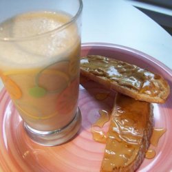 Peanut Butter Toast With Icy-Cold Banana Milk recipe