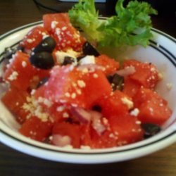 Watermelon, Feta and Olive Salad recipe