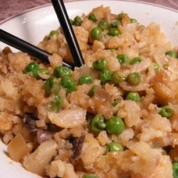 Browned Rice with Peas recipe