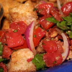 Panzanella Salad With Bacon, Tomato and Basil recipe
