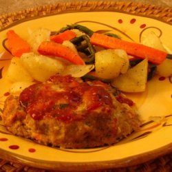 Turkey Mini-Meatloaves With Roasted Root Veggies recipe