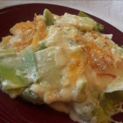 Leeks with mustards and cheese recipe