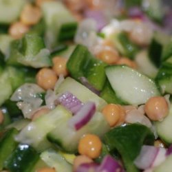 Sesame Garbanzo Cucumber Salad recipe
