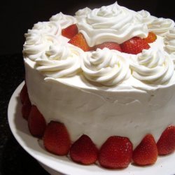 Three Layer White Velvet Cake (With Optional White Frosting) recipe