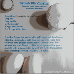 Brown Rim Cookies recipe