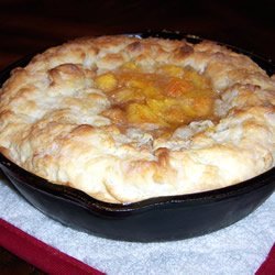Skillet Peach Pie recipe