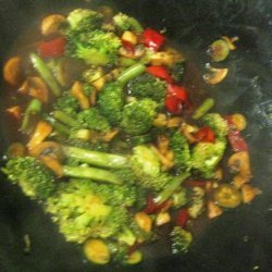 Broccoli, Mushroom & Red Peppers in Black Bean Garlic Sauce recipe