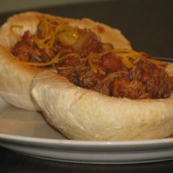 Pulled Pork Chili in Biscuit Bowls recipe